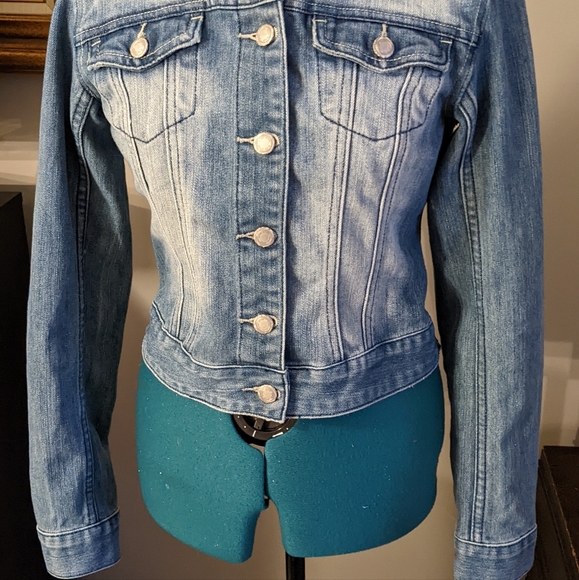 Whitewashed Jean Jacket - Size Small - Picture 3 of 8